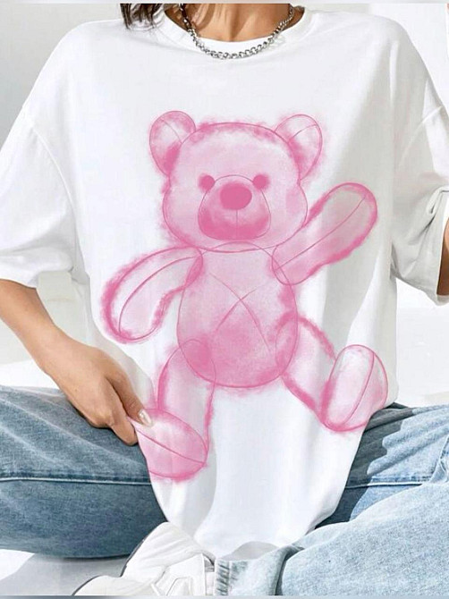 Футболка женская с принтом  42 Белая 2664081974 Днепр - изображение 1