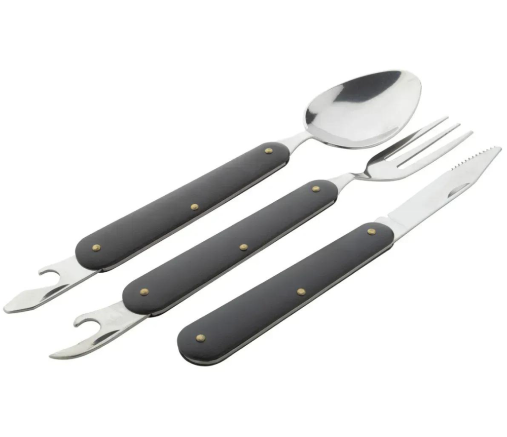 Туристичний столовий прилад F48 чорний Дніпро - фото 1