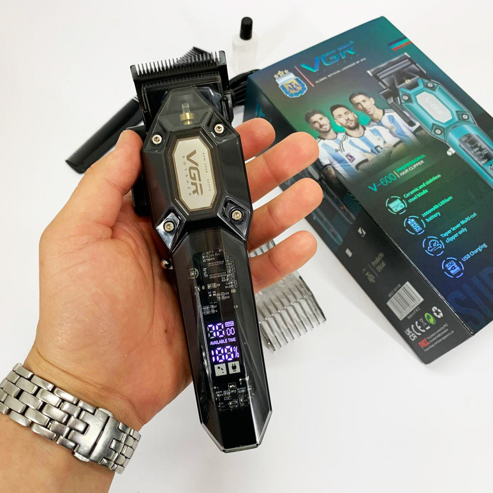 Акумуляторна машинка для стрижки і укладання волосся, Тример з регульованою довжиною MK-44 Львів - фото 14