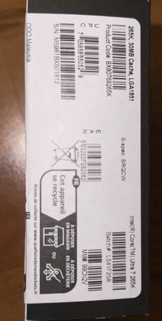 Процесор Intel Core Ultra 7 265KF 1851 Box (BX80768265KF) Харків - фото 1