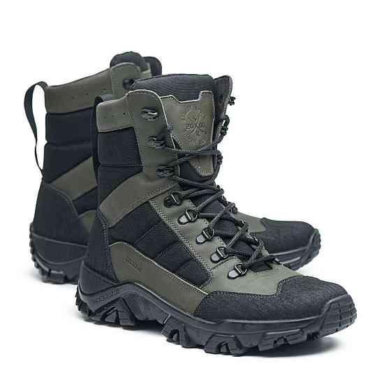 Зимові, справжні чоловічі тактичні черевики, берці, вологостійкі, водонепронекні хакі Харків