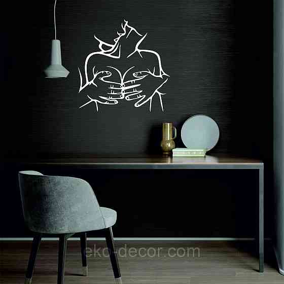 Декоративное настенное Панно «По взрослому 18+», Декор на стену 90*90 см, Белый Киев