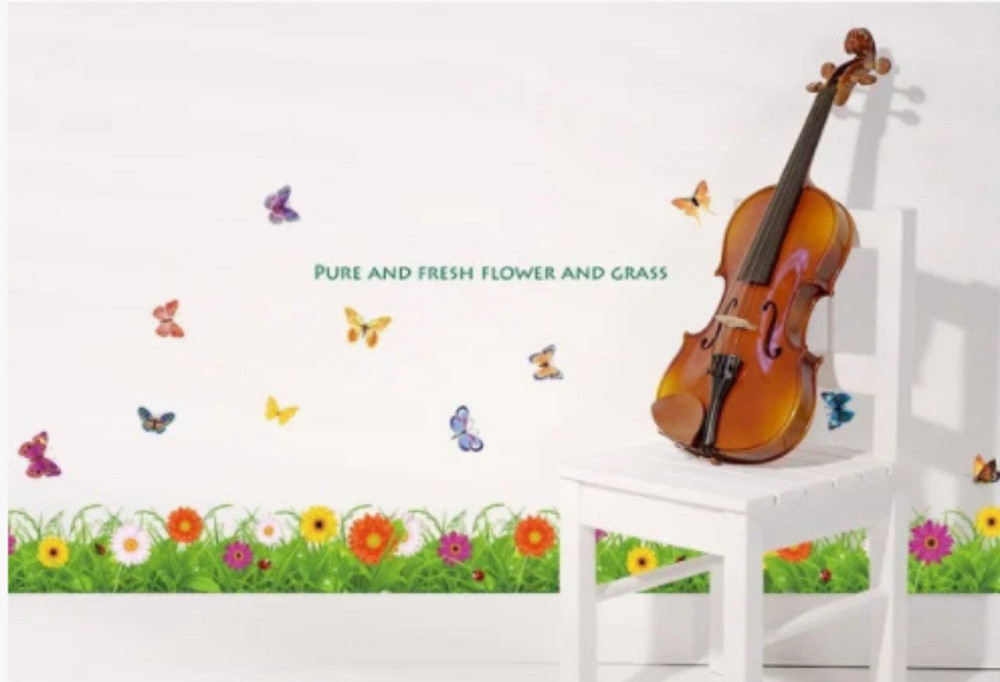 Наклейка для декора стены Цветочный плинтус Киев - изображение 5