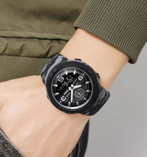 Мужские спортивные часы Skmei 1655 (Серый камуфляж) Винница - изображение 5