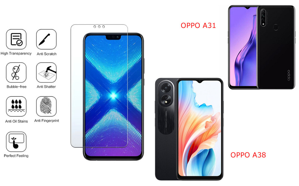 Защитное стекло NeoGlass для OPPO A31, OPPO A38 – ультрапрозрачное и устойчивое Киев - изображение 4