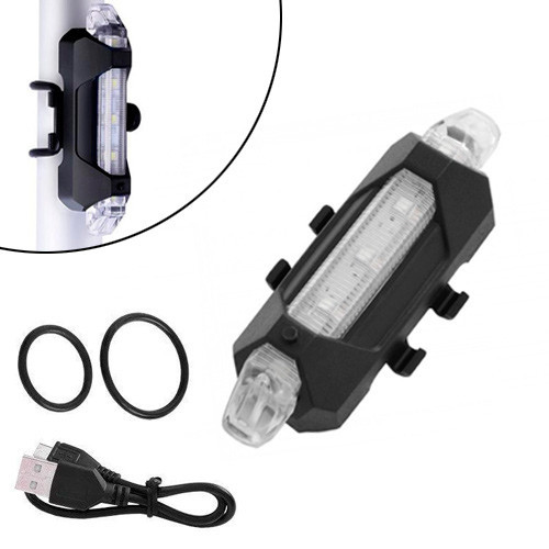 Фонарь велосипедный задний USB, аккумуляторный, белый и красный свет, велофонарь Киев - изображение 1