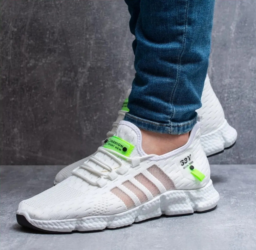 Кросівки Чоловічі Білі Тканинні Boost Пінка (розміри: 40,42,43) — 45-89 Дніпро - фото 1