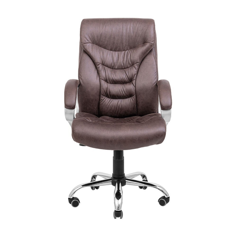 Офисное Кресло Руководителя Cagliari U М2 AnyFix Хром Ameli Коричневый Киев - изображение 2