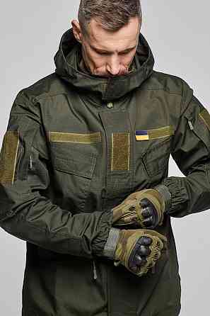 Тактична літня куртка хакі з капюшоном , чоловіча військова куртка ріп стоп літо легка штурмова Львів