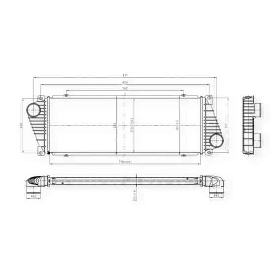 Радіатор інтеркулера автомобіль Мерседес Бенз Sprinter CDI (96-06) Мукачево