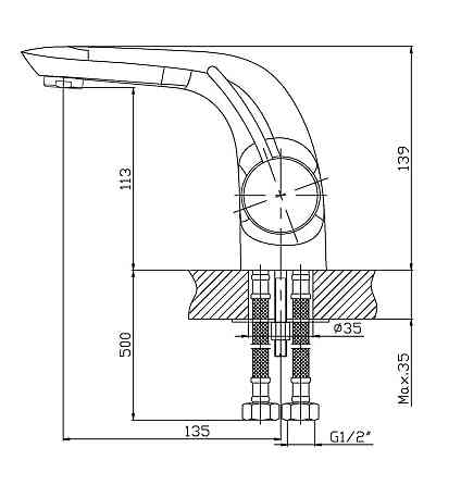 Змішувач для умивальника Haiba Alaska 001   ( HB0012 ) 22649 Харьков