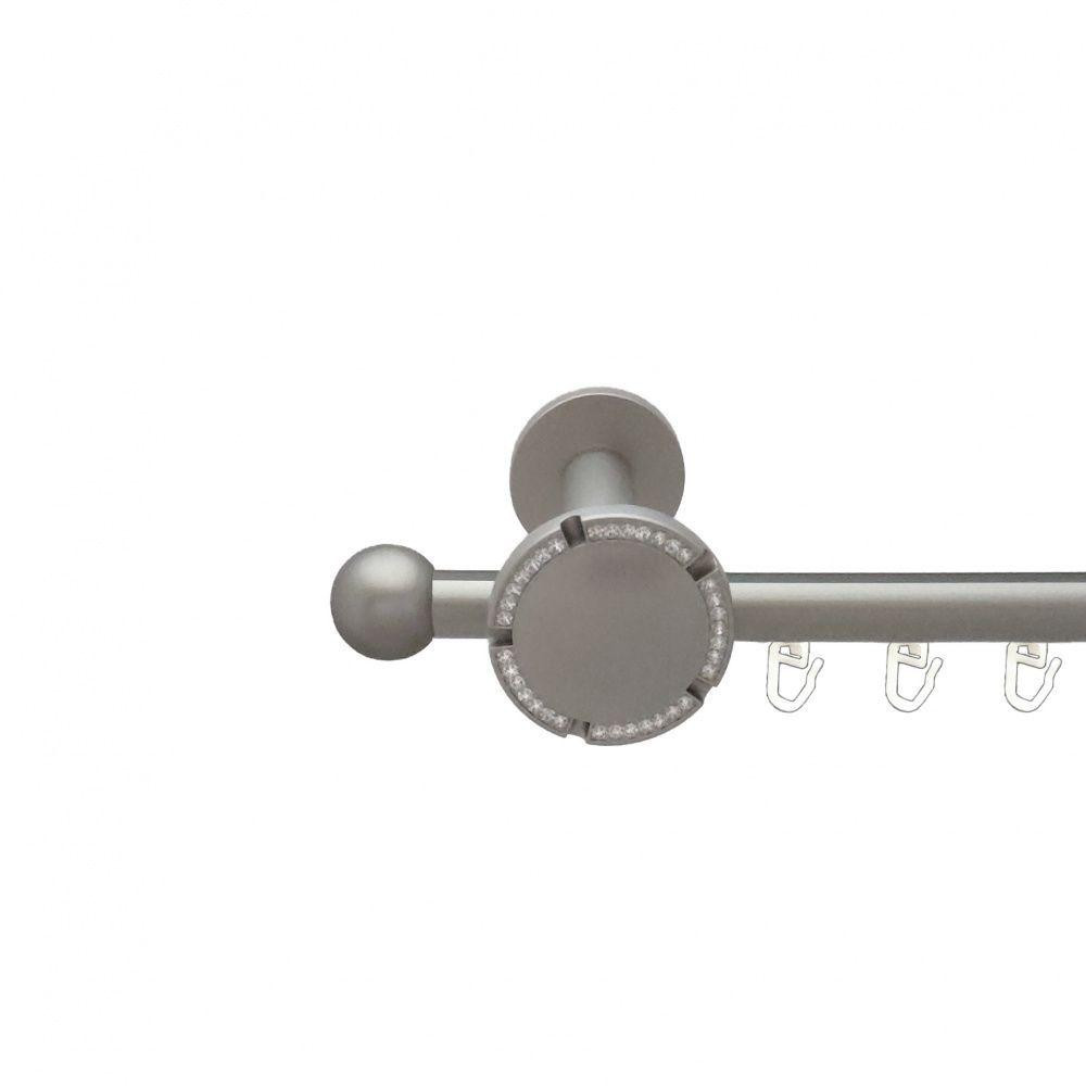 Карниз Orvit Куля Болонь металевий однорядний розета реверс фламо профільна труба  Сатин 19 мм 200 см Львов - изображение 1