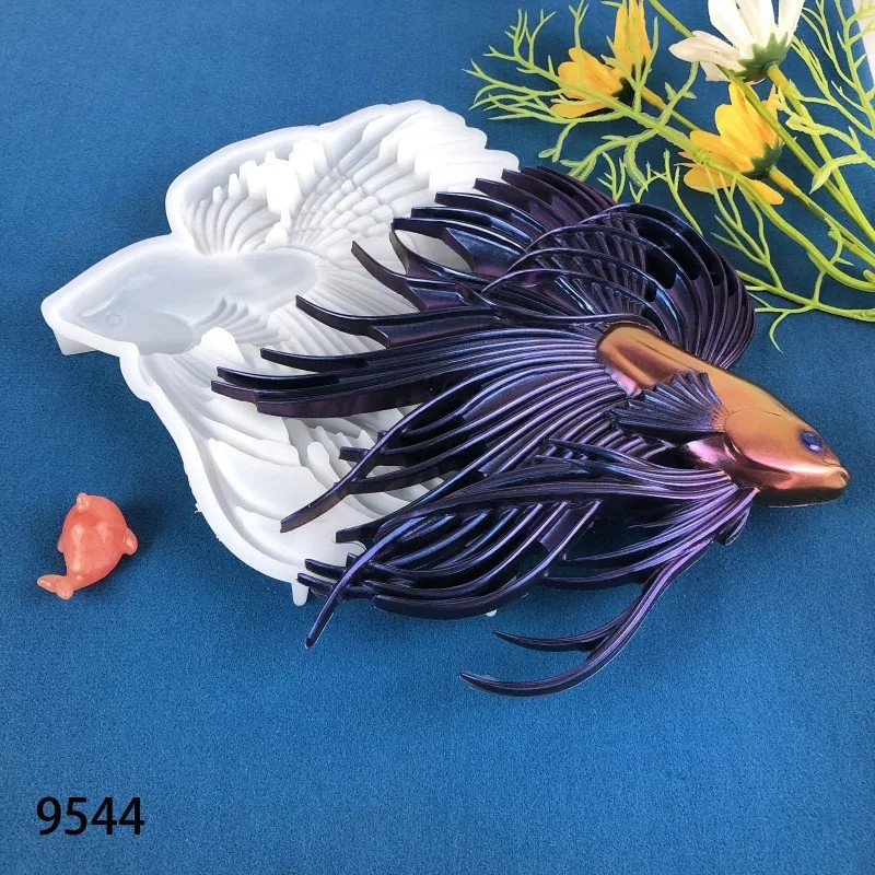 Молд силиконовый рыбка Петушок 182 на 175 мм серый Киев - изображение 3