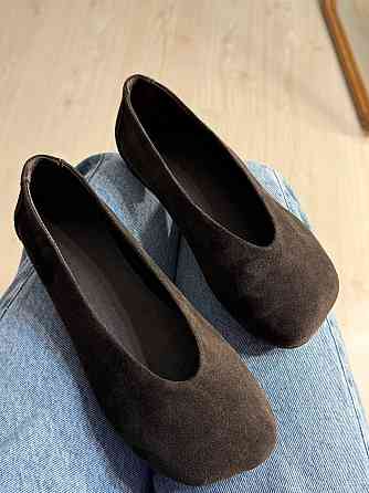 Балетки жіночі Zemira 23-0582 замшеві квадратний носок коричневі, 39, 25 см Київ