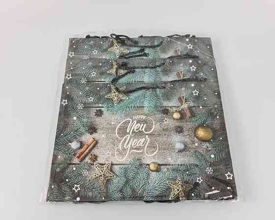 Бумажные пакеты большой горизонтальный 36/22/10  новоголний-18 (12 шт) Харьков