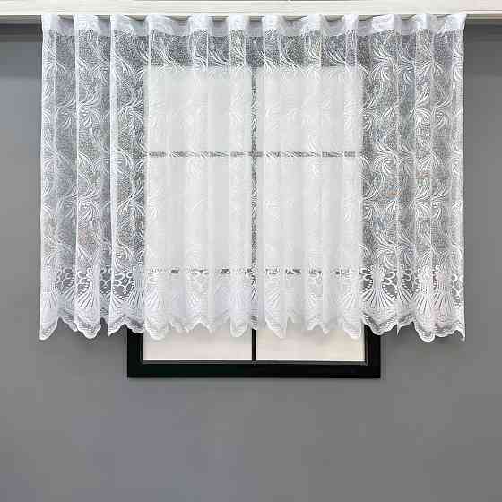 Коротка тюль, висотою 1,2м, жаккард колір білий 728т Київ