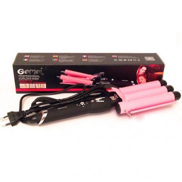 Багатофункціональні плойки для волосся GEMEI GM-1956-25 тройная Щипці для волосся об'ємної зачіски TD-18 Львів - фото 17