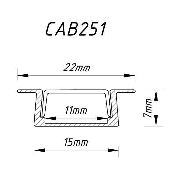 Профіль для світлодіодної стрічки Feron CAB251 Харків