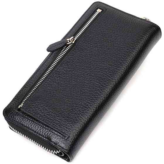 Кожаный женский кошелек с блоком для карт и документов Tony Bellucci 21955 Черный Киев