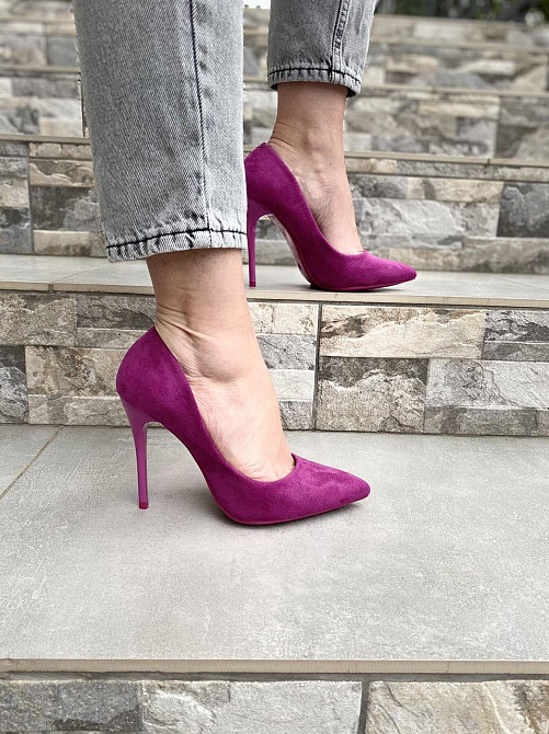 Comer Туфлі жіночі COMER фіолетовий еко-замша каблук 11см розмір 35-39 (AH-3) Коломия - фото 8