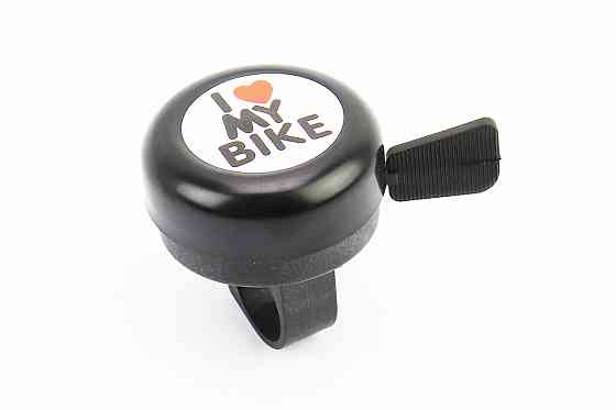Дзвінок механічний "I love my Bike", чорний Київ
