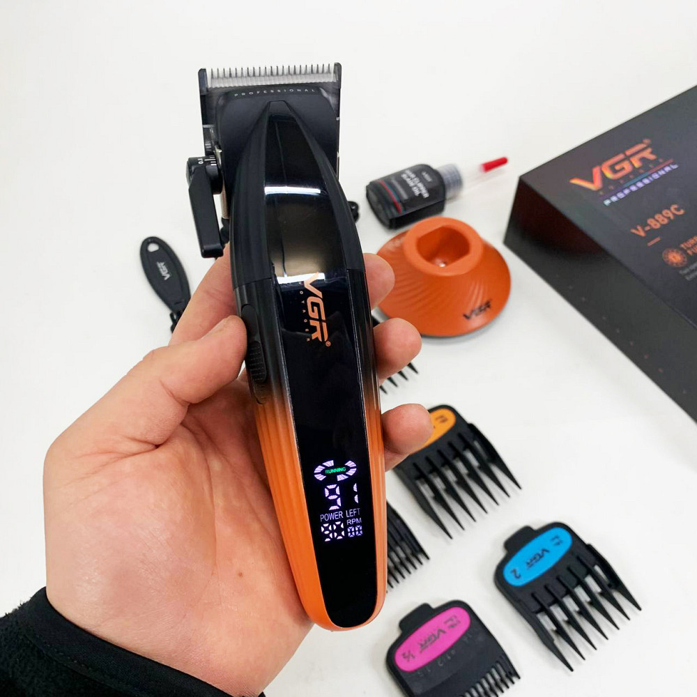 Тример для стрижки волосся потужний VGR V-889C, Професійна машинка для стрижки волосся на акумуляторі SL-78 Івано-Франківськ - фото 7