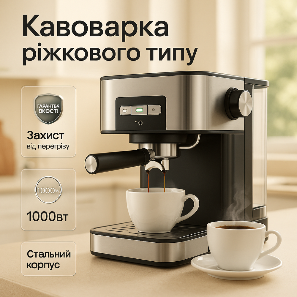 Кофеварка для кофе эспрессо, Домашняя кофеварка для семьи варки кофе JZ-66 Львов - изображение 5