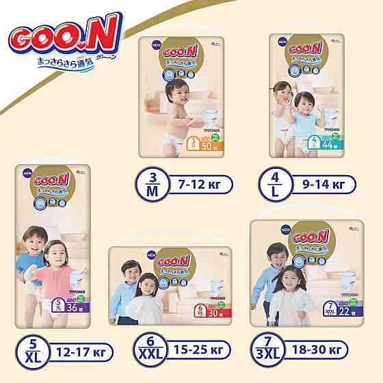 Трусики-підгузки Goo.N Premium Soft для дітей (розмір 3(M), 7-12 kg, 50 шт) Днепр