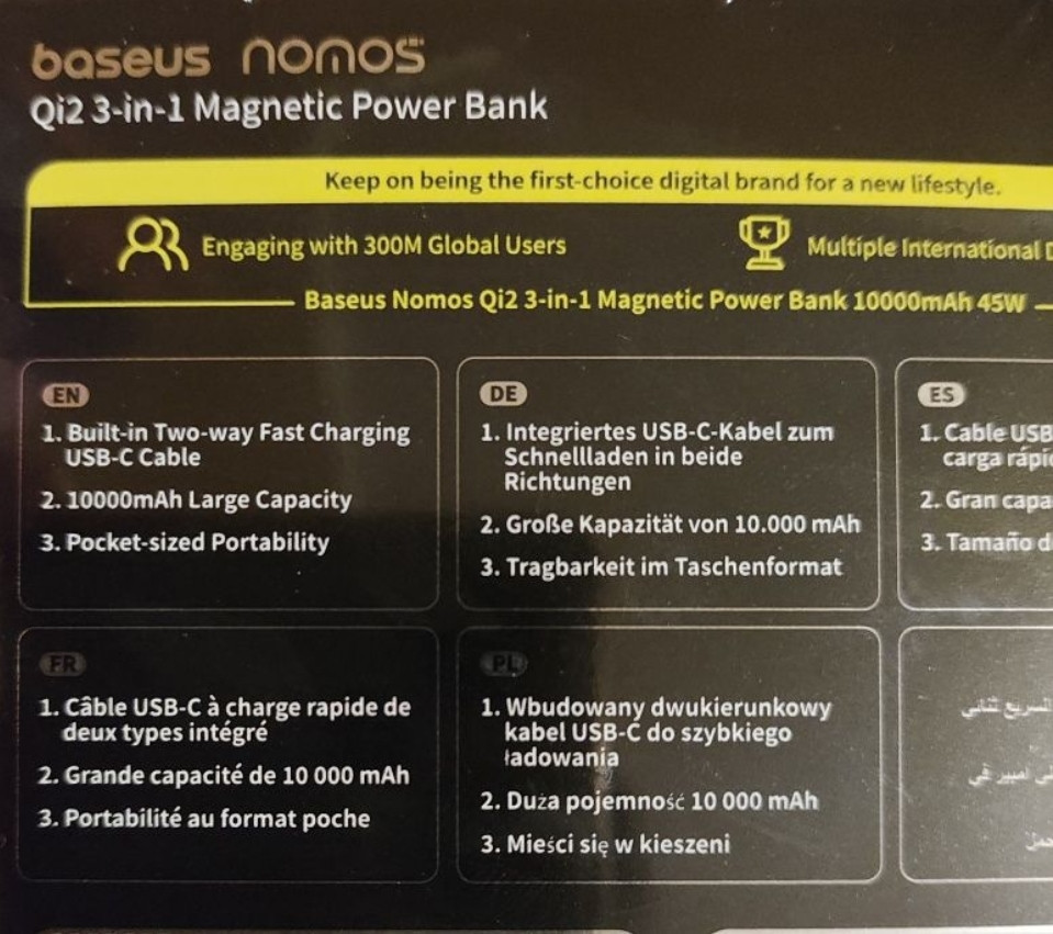 Павербанк Baseus Nomos Magnetic magsafe 10000mAh 45w. Харьков - изображение 5