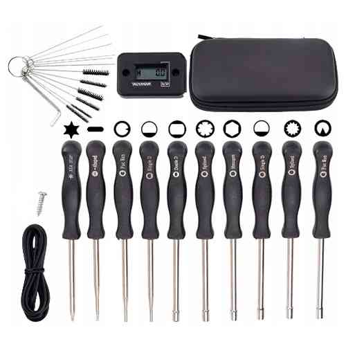 Набор отверток 10шт и тахометр для регулировки карбюраторов, чехол Винница