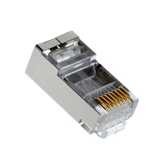 Екрановані RJ45 конектори 100 шт для кабелів Cat5e/Cat6 Київ