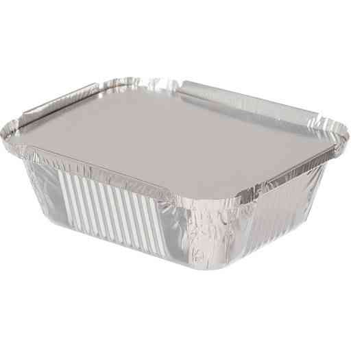 Алюминиевая форма прямоугольная с крышкой 147*122 мм R46 Павлоград