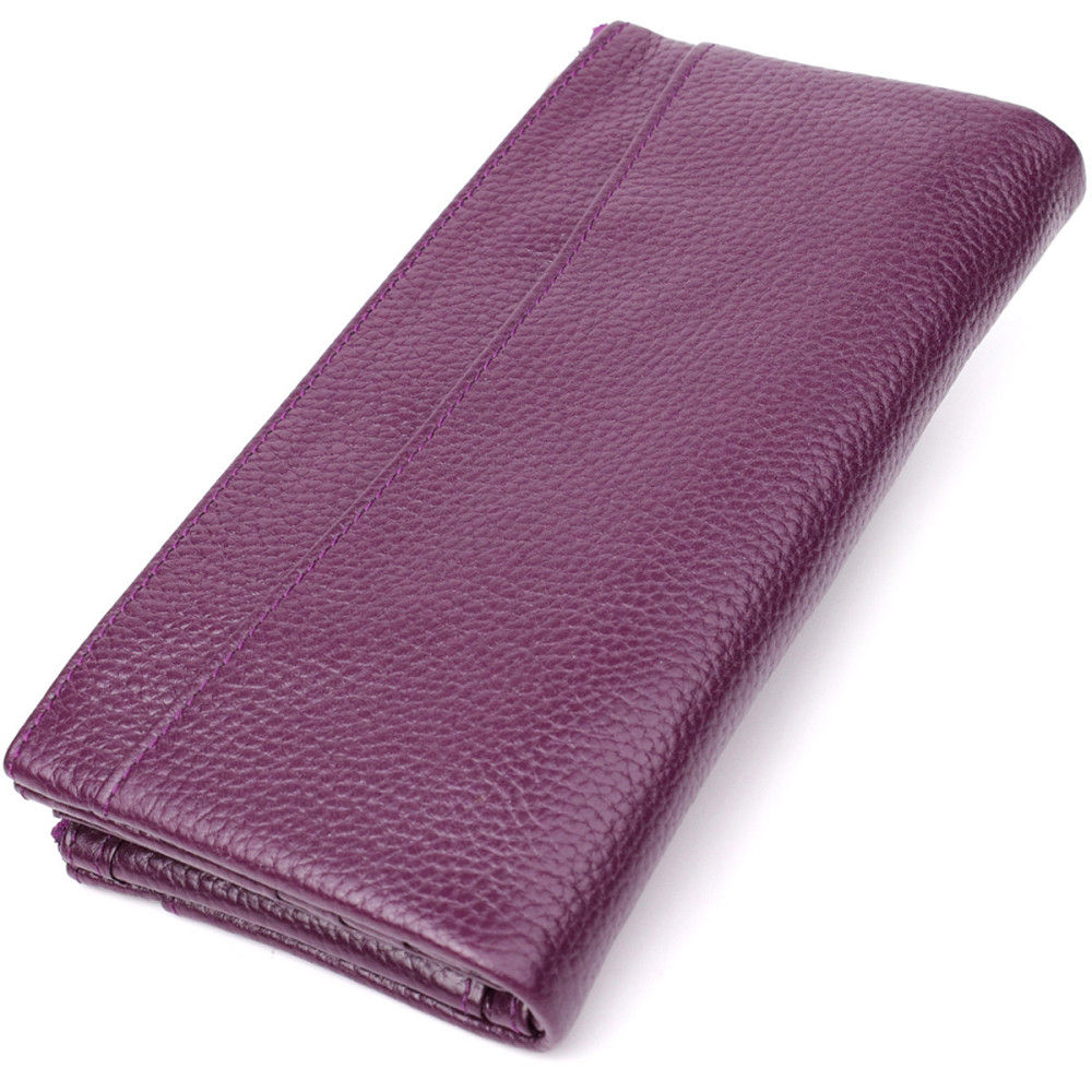 Яскравий жіночий гаманець з натуральної шкіри Фіолетовий (CANPELLINI) Київ - фото 6