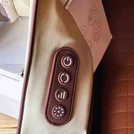 Ударный массажер для шеи с подогревом, от USB, XL-653 / Электрический массажер для спины / Электромассажер Киев