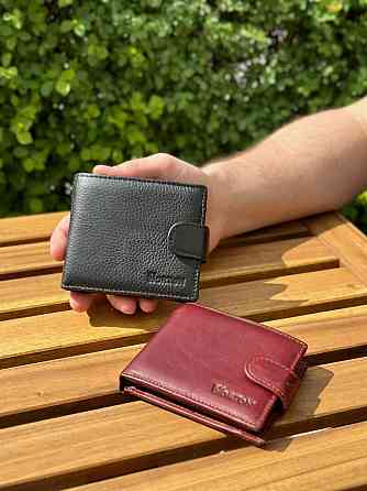 Чоловічий гаманець натуральний гаманець чорний, коричневий HORTON 208 Кам'янське