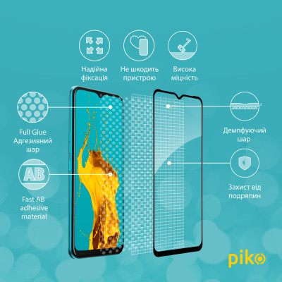 Стекло защитное Piko Full Glue Tecno Spark Go 2022 (1283126542336) Винница - изображение 3