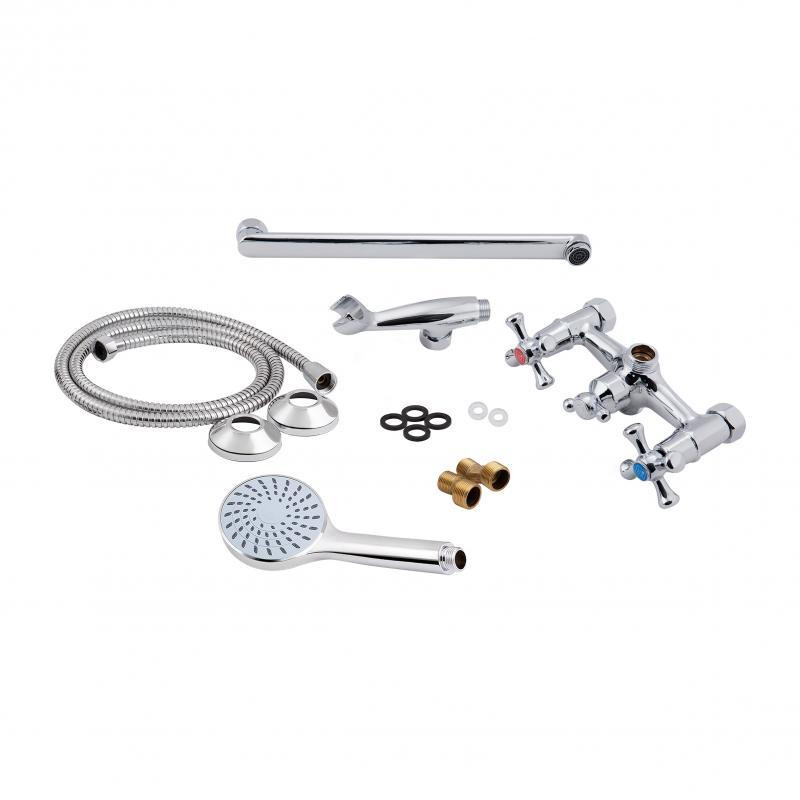 Змішувач для ванни Lidz (CRM) 75 21 143 з душовим гарнітуром (LIDZCRM302114300) Київ - фото 5