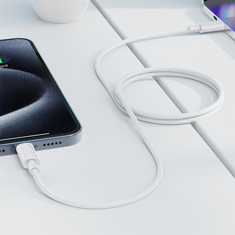 Кабель ACEFAST C18-03 USB-C to USB-C braid charging data cable White Одесса - изображение 6