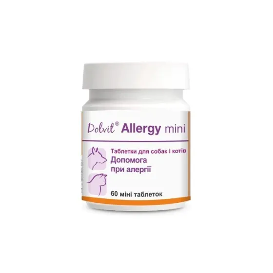 Dolfos Dolvit Allergy mini проти алергії для собак і котів 60 таб Вінниця