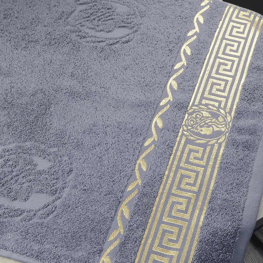 Махровий рушник для душу GM Textile 70х140см Caesar 450г/м2 (Сірий) Суми - фото 2