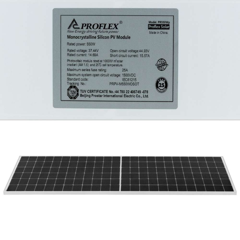 Солнечная панель Proflex Solar 550W (монокристалл) – Высокоэффективная, 37В Киев - изображение 4