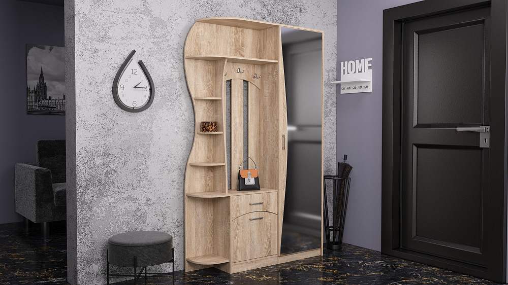 Передпокій Соло-9, Дуб Сонома, 1300/400/2100 Львів - фото 2