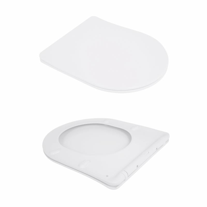 Унитаз подвесной Jay Rimless 485×360×320 мм, White, с сиденьем Slim Duroplast/ Soft-close/ Quick Relase QT07335177RW Qtap Киев - изображение 6