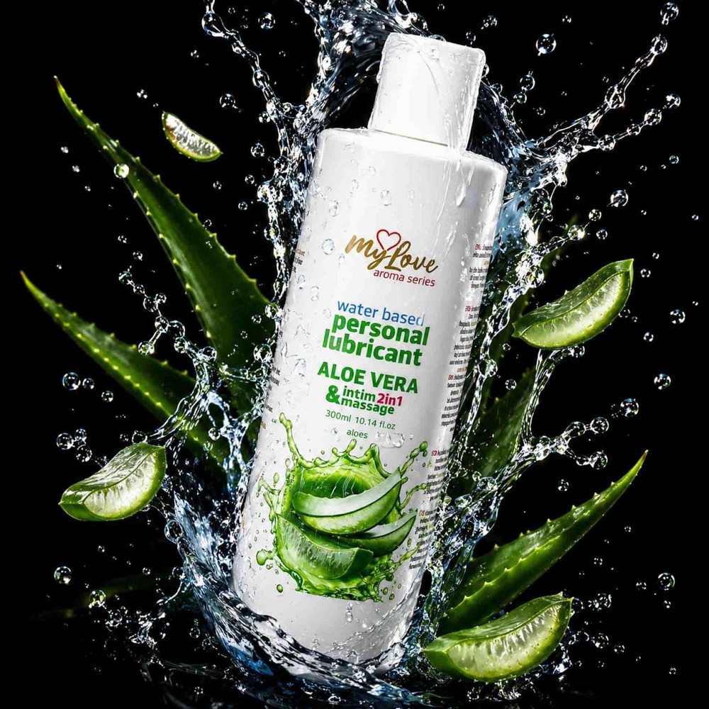 2в1 лубрикант та масажний гель - MyLove Aroma Series Intim&Massage Aloe Vera, 300 мл Sex Aura Київ - фото 2