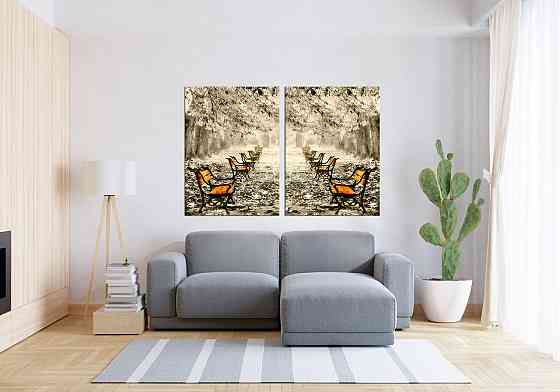 Модульная картина в гостиную / спальню  Парк TLV-2_037 90x132  см Киев