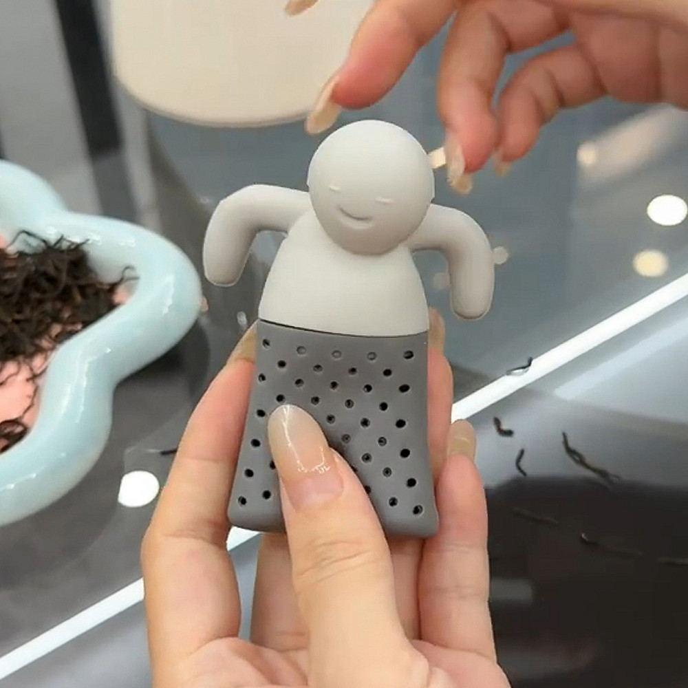 Ситечко для чая Человечек 85 на 65 мм серый Киев - изображение 15