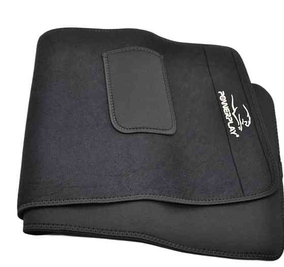 Пояс для схуднення PowerPlay 4301 (125*30 см) +  кишеня для смартфона Чорний Луцк