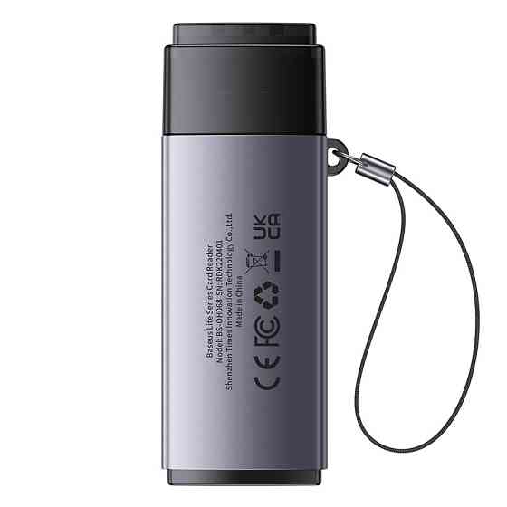 Кардрідер Baseus Lite Series USB-A to SD / TF Card Reader Grey Одеса