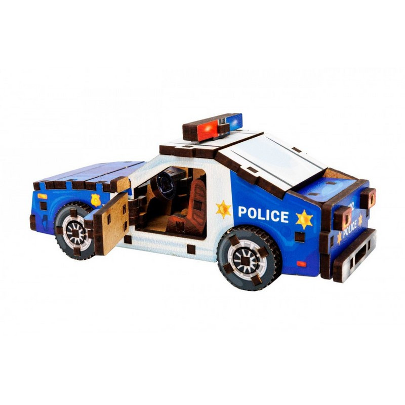 Дерев'яний 3D конструктор "Turbo Police" Puz-00971, 83 деталі Вінниця - фото 7