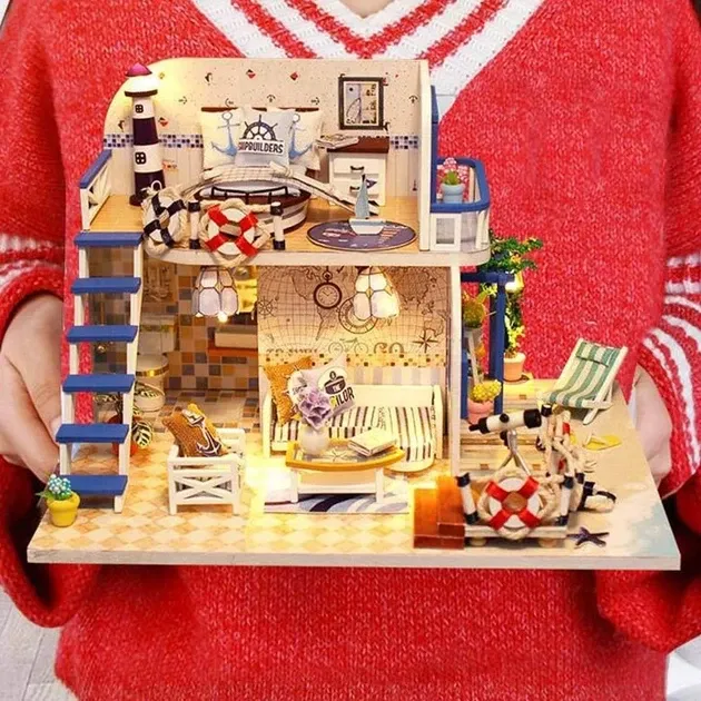 3D Румбокс DIYdollhouse Blue Coast «Будиночок біля моря» + Захисний купол M032Z Київ - фото 7